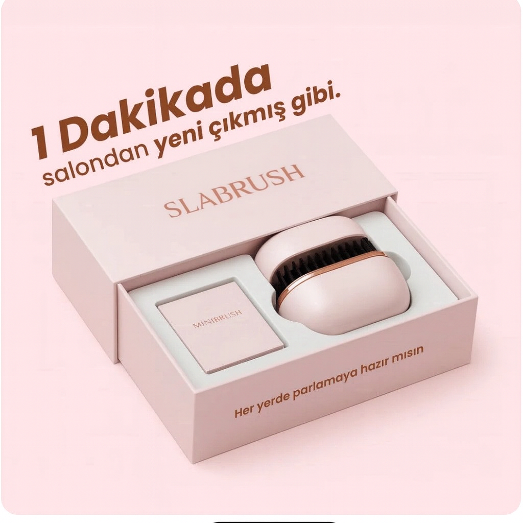 SlaBrush Mini Saç Düzleştirici – Hızlı Isınan, Taşınabilir ve Seramik Taban